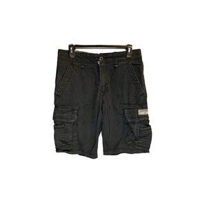 Unionbay Mens Black Cotton Cargo Shorts Size 30 YB51656 Genuine Sportswear